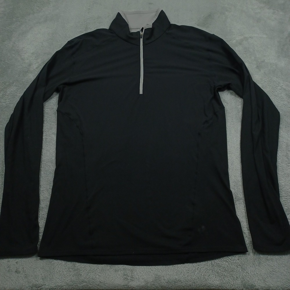 Eddie Bauer Sweater Mens‎ Large Black 1/4 Zip First Ascent Pullover Outdoor